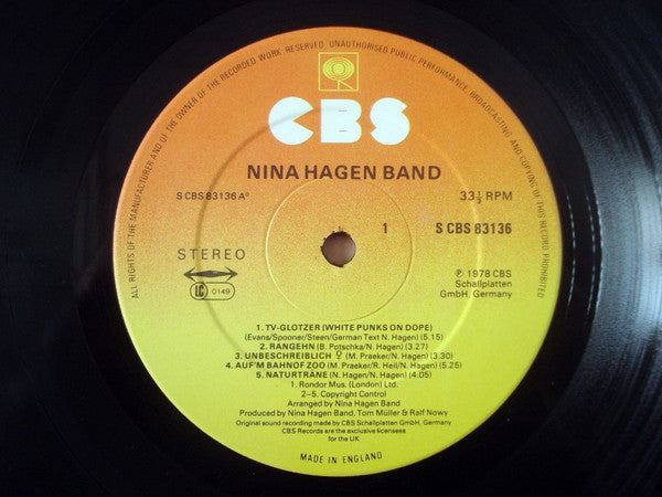 Nina Hagen Band : Nina Hagen Band (LP, Album)
