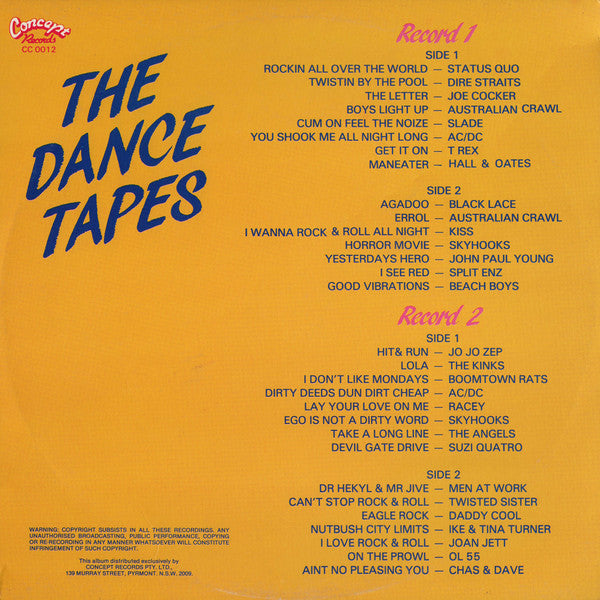 Various : The Dance Tapes (2xLP, Comp, Gat)