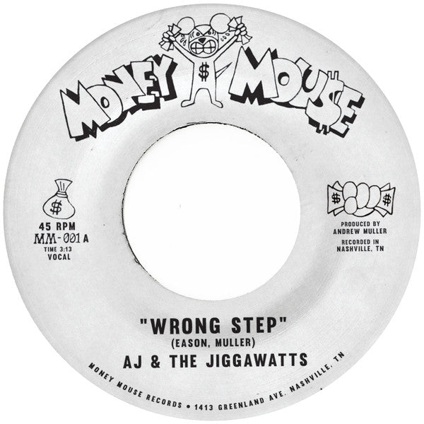 AJ & the Jiggawatts - Wrong Step 7" (Gold vinyl)