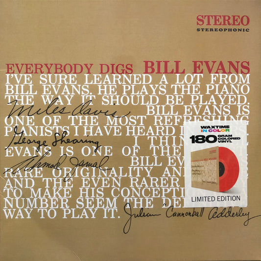 Bill Evans - Everybody Digs Bill Evans (Red vinyl)